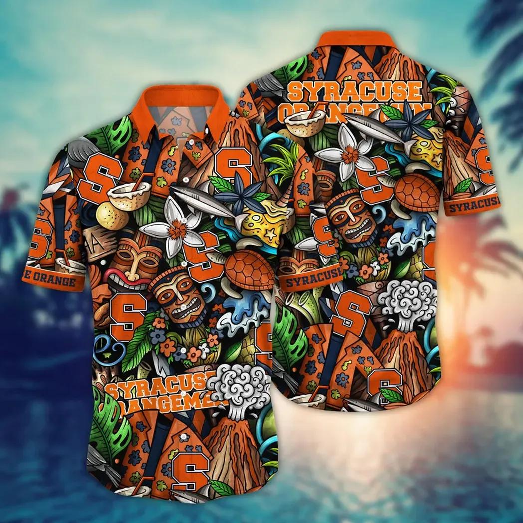 Syracuse Orange Ncaa Flower Aloha Hawaiian Shirt 7, Ncaa Hawaiian Shirt