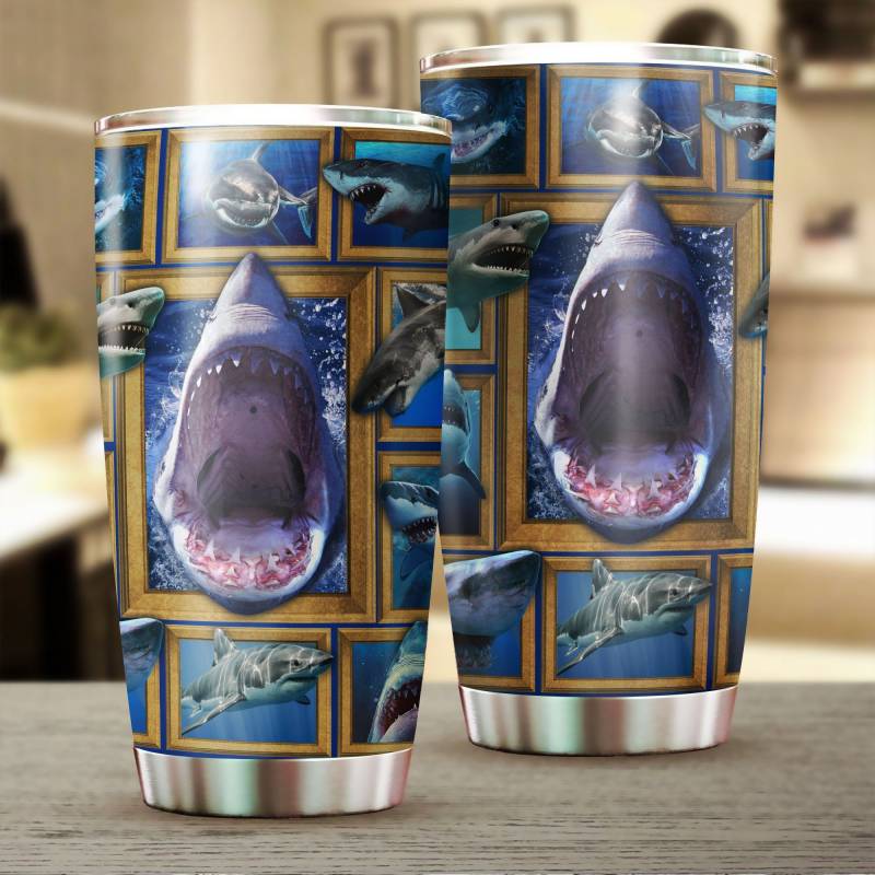 Artsyhomes [Tumbler] Love Shark Stainless Steel-192