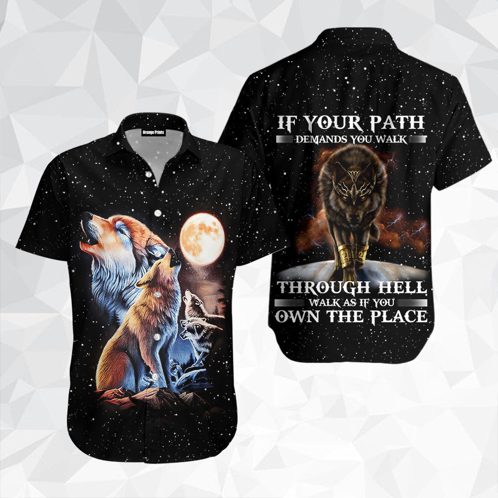 Galaxy Wolf Hawaii Shirt For Men And Women Ha6536