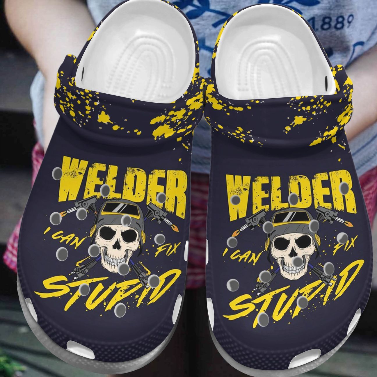 Welder Personalized Clog, Custom Name, Text, Color, Number Fashion Style For Women, Men, Kid, Print 3D Fix Stupid