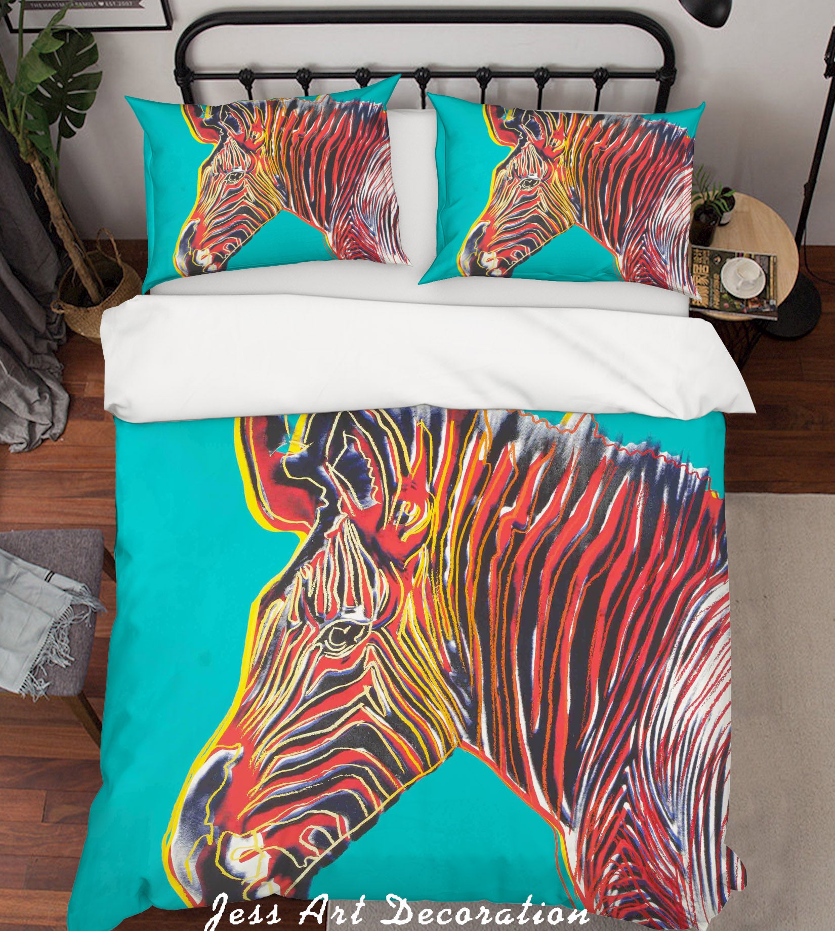 3D Andy Warhol Colorized Animal Zebra Quilt Cover Set Bedding Set Duvet Cover Pillowcases  Zy D12