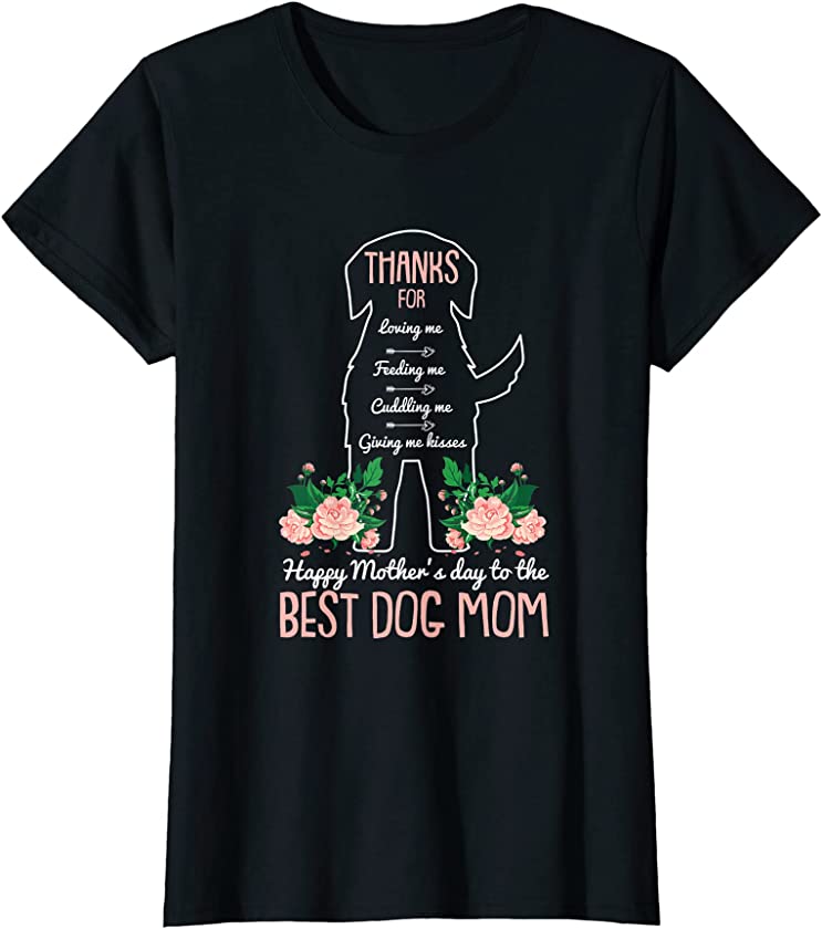 Womens Best Dog Mom Mothers Day Cute Puppy Lover Mama Momma Mommy T-Shirt