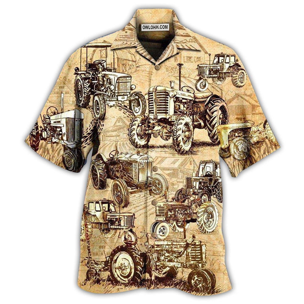 Tractor Farm All I Want To Do Is Work On My Farm – Hawaiian Shirt  – Owl Ohh