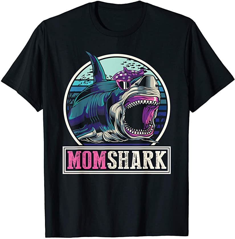 Sea Monster Animal Women Mothers Day Mom Gift Mom Shark T-Shirt