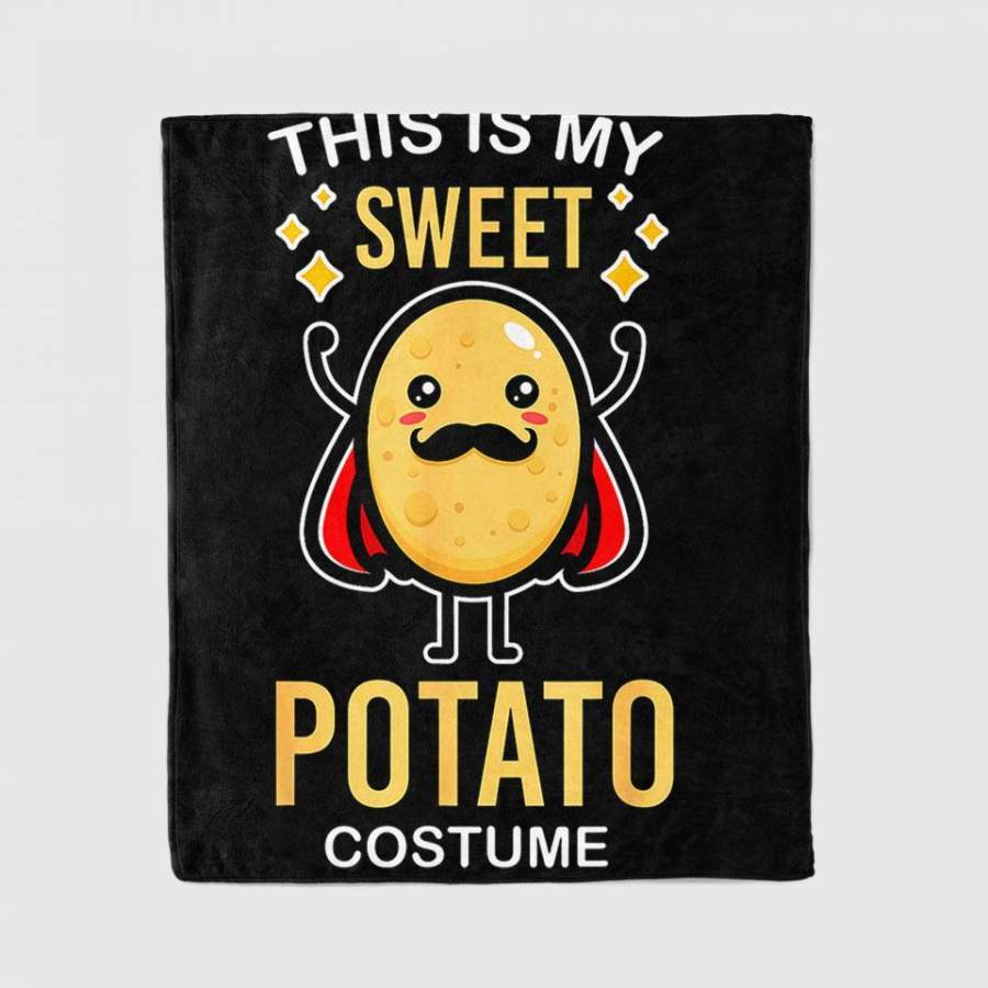 This Is My Sweet Potato Costume – Halloween Superhero Blanket Personalized Fleece Blanket Halloween Gifts