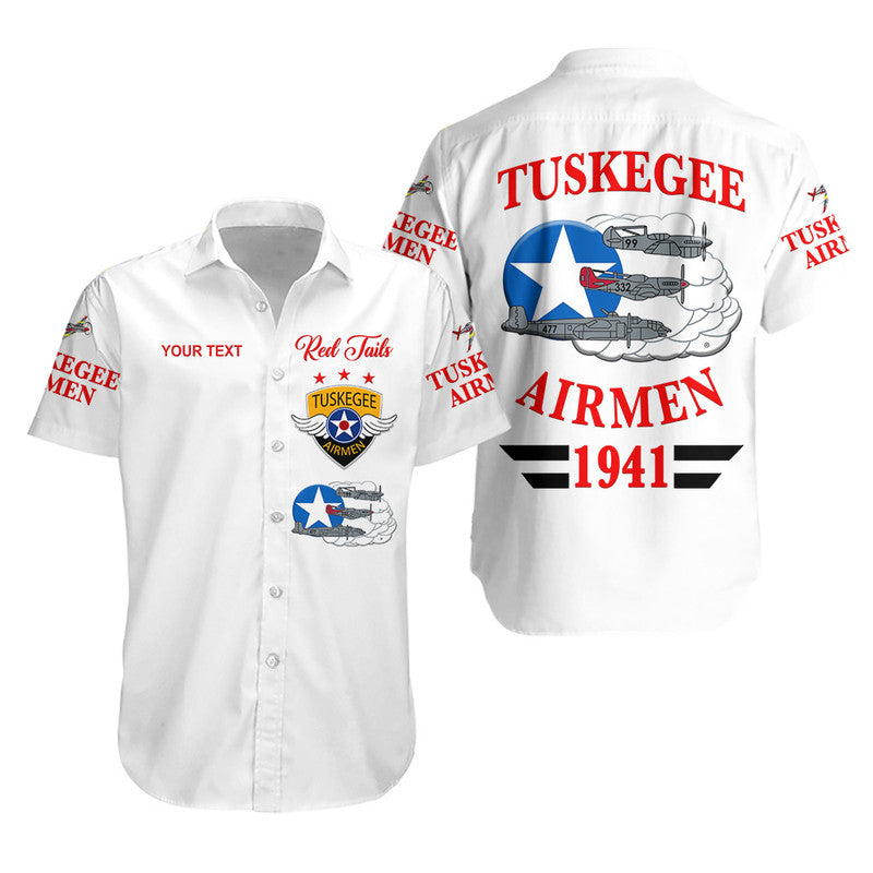 (Custom Personalised) Tuskegee Airmen Hawaiian Shirt The White Tails Simplified Vibes – White Lt8