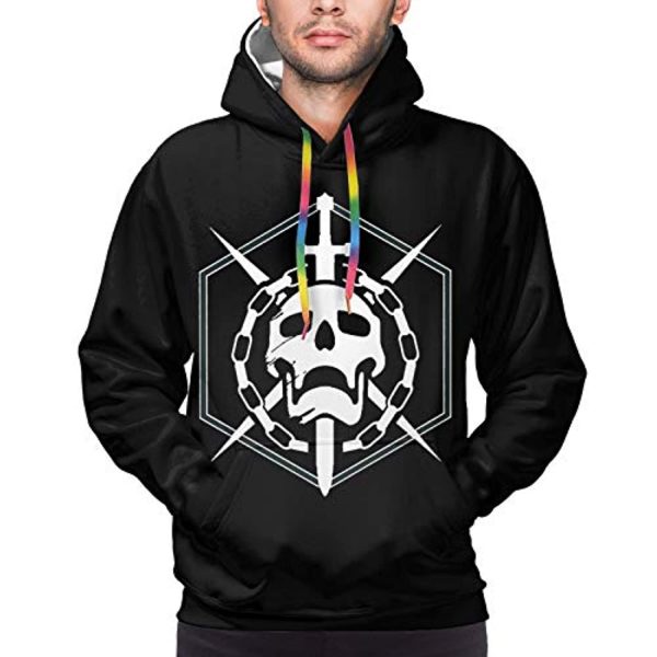 Destiny 2 Hoodies – Destiny 2 Forsaken Skull Symbol Black Pullover Drawstring Hoodie