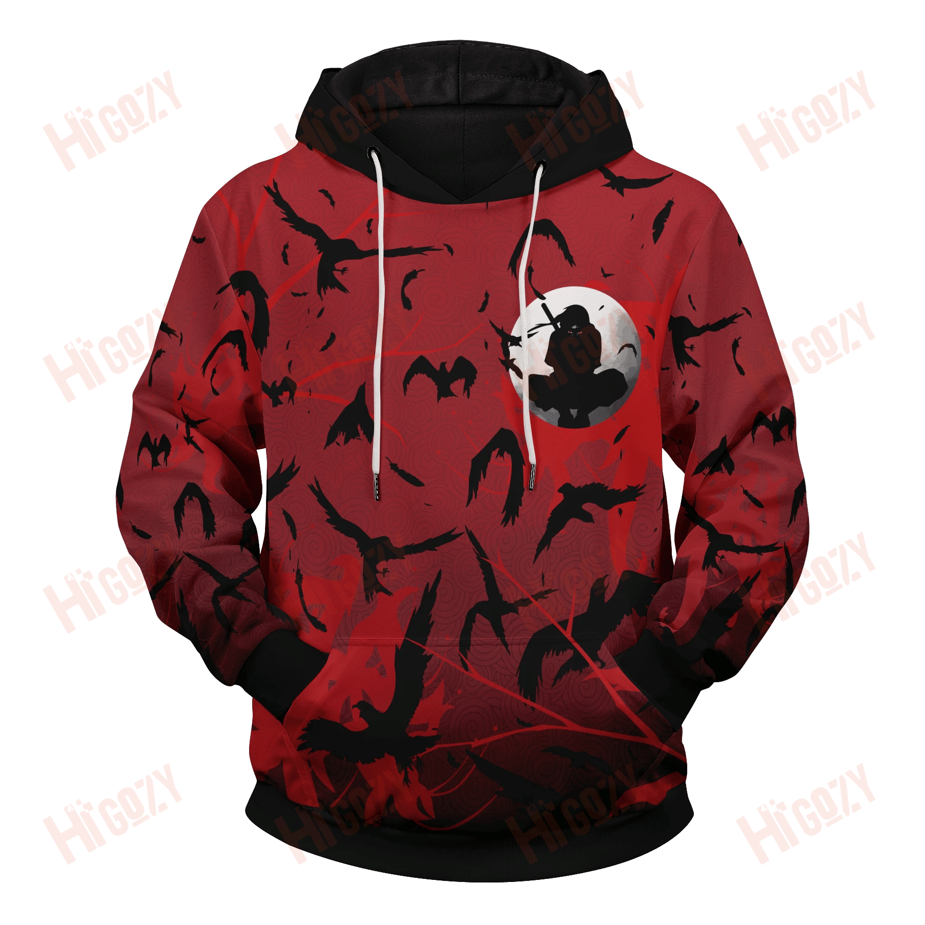 Itachi Crow Unisex Pullover Hoodie, Naruto Hoodies Clothing Custom Hoodies Graphic Hoodies, Hoodies For Women Sunrisetee