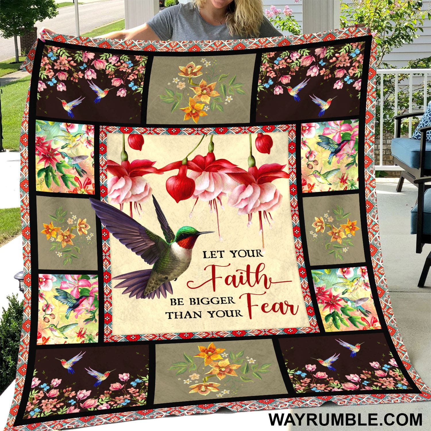 Hummingbird – Let Your Faith Be Bigger Than Your Fear Jesus Blanket