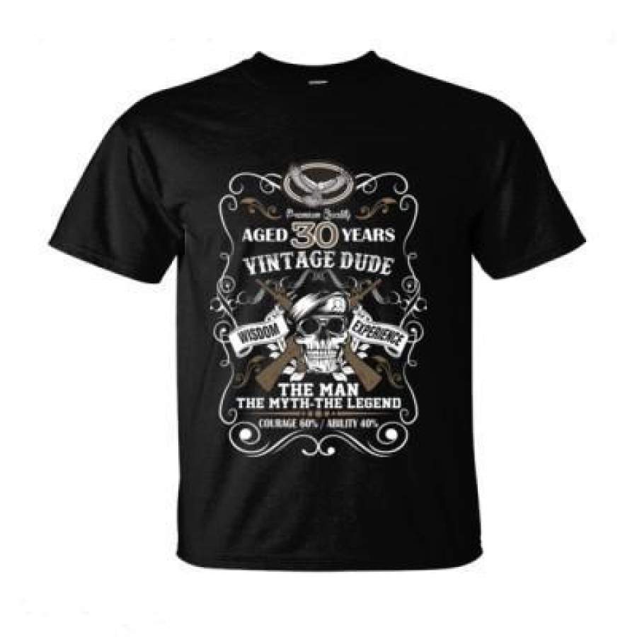 AGR Aged 30 Years Vintage Dude Wisdom Experience The Man The Myth The Legend Courage 60% Ability 40% – Ultra-Cotton T-Shirt