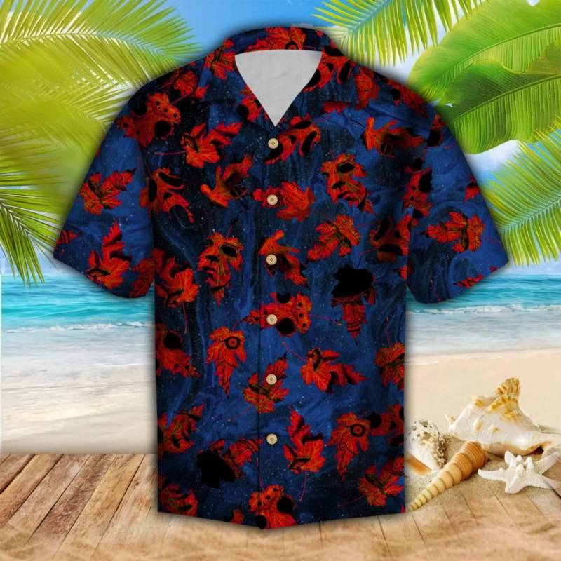 Horror Leaves Hawaiian Shirt Ha5123