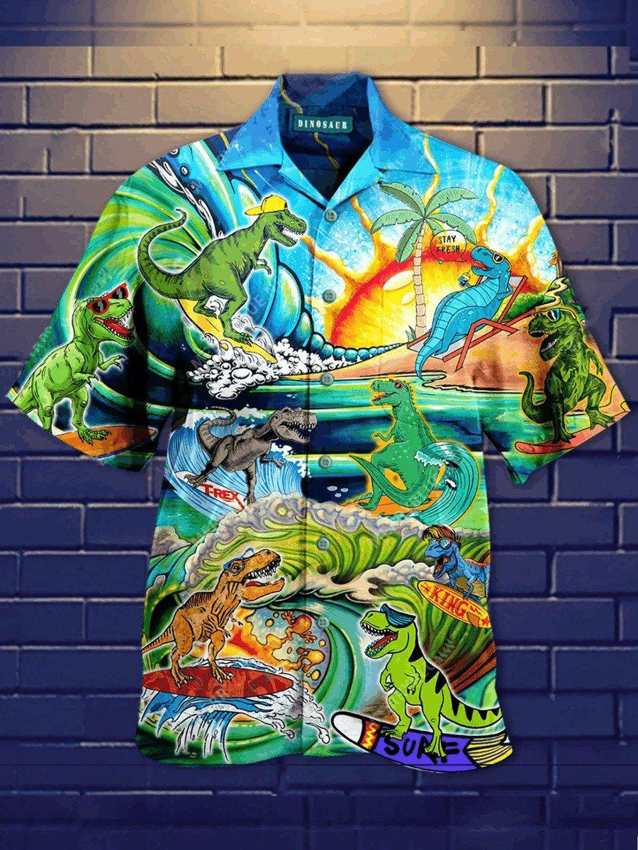 Dinosaur Hawaii Shirt For Men And Women Ha60861