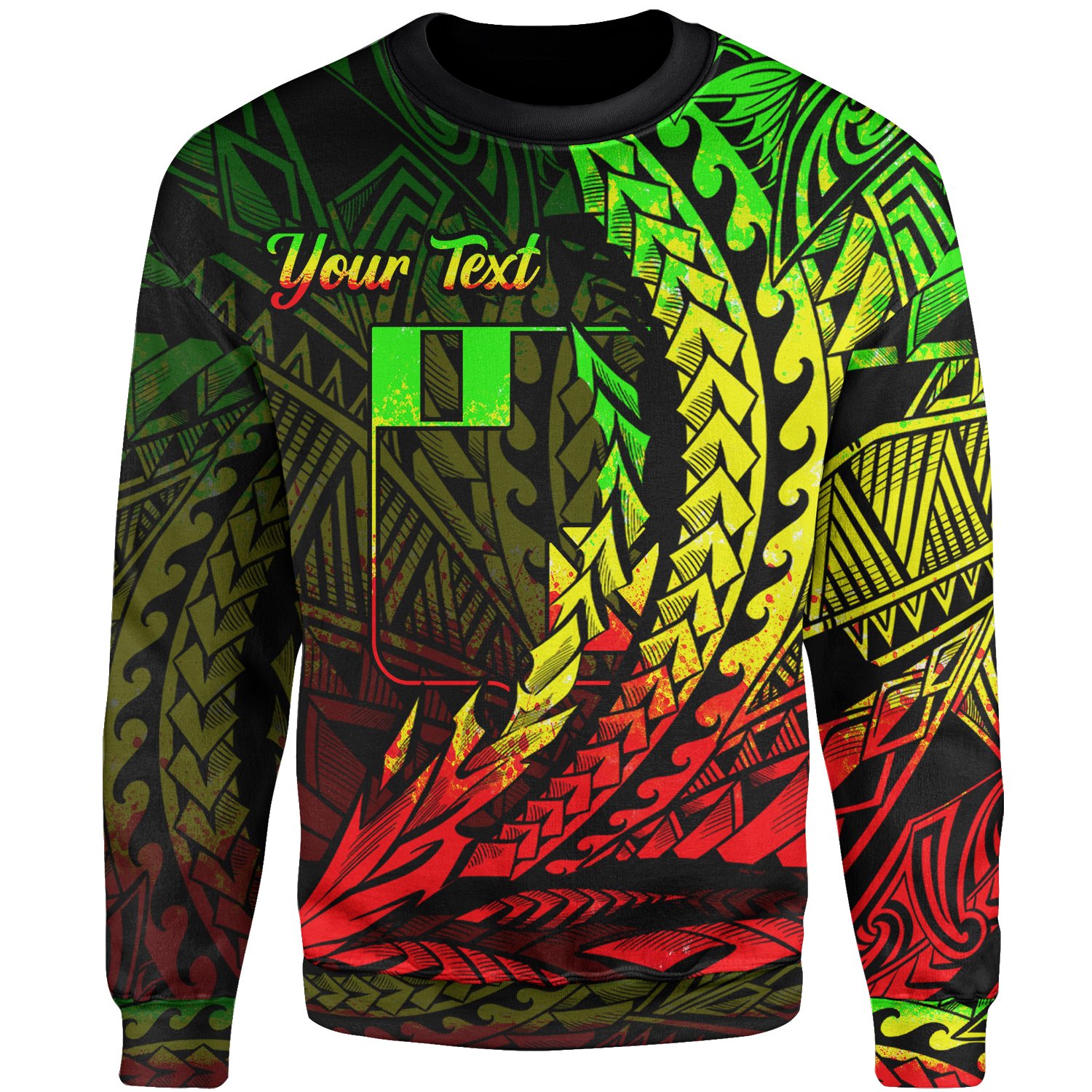 Wallis and Futuna Custom Personalised Sweatshirt – Wings Style Reggae Color – BN01