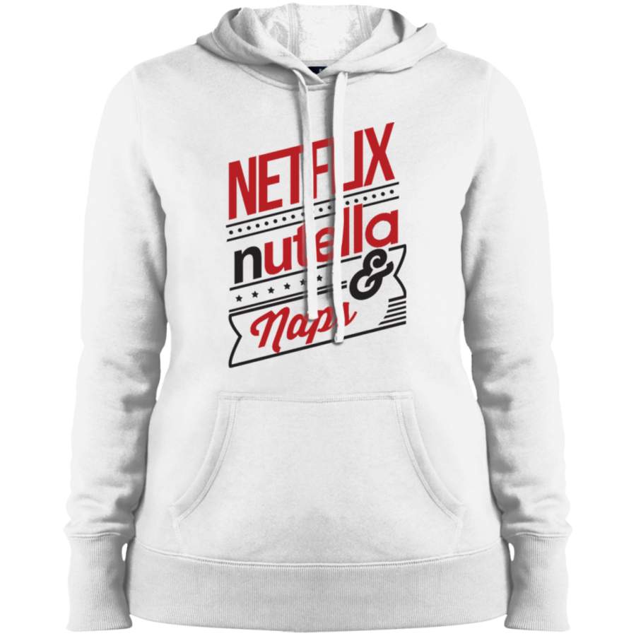 AGR NETFLIX, NUTELLA & NAPS Ladies’ Pullover Hooded Sweatshirt