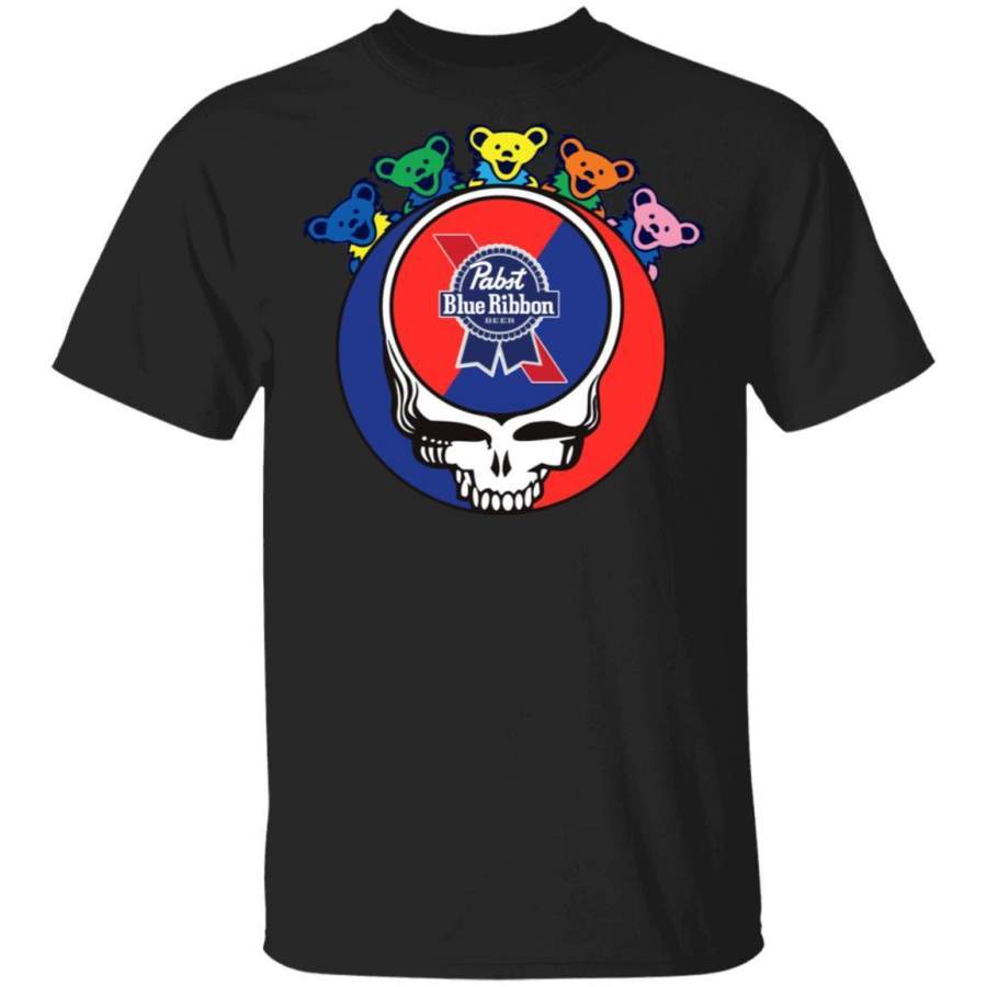 Pabst Blue Ribbon In Grateful Dead Head T-Shirt