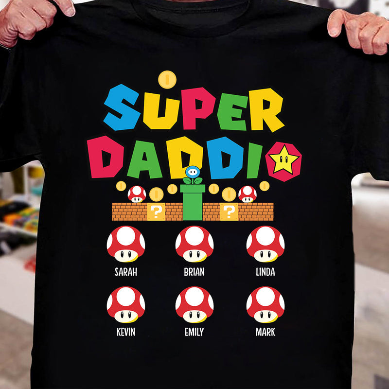 Super Daddio – Personalized T-Shirt Daddio With Kids – Best Gift For Father