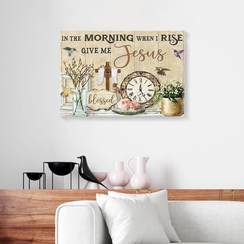 Canvas Painting In The Morning Give Me Jesus Hummingbird Wall Art Canvas Home Decor Canvas