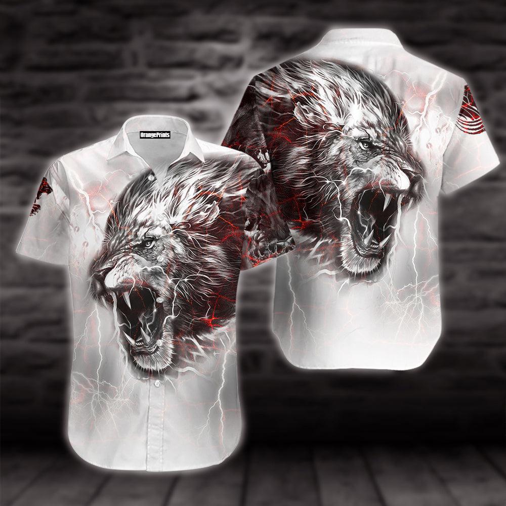 Lion Tattoo Thunder Hawaii Shirt For Men Women Ha38677