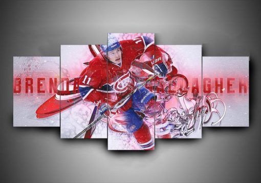 Montreal Canadiens Brendan Gallagher Sport 5 Panel Canvas Art Wall Decor