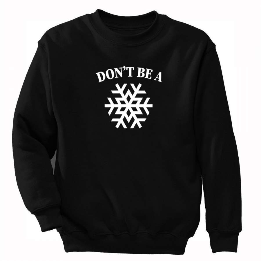 XtraFly Apparel Men’s Don’t Be A Snowflake Ugly Christmas Pullover Crewneck-Sweatshirt