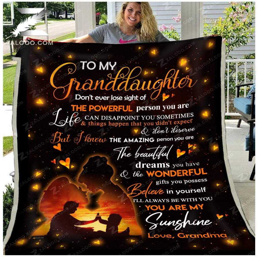 Zalooo – Custom Fleece Blanket – To my Granddaughter (Grandma) – I know