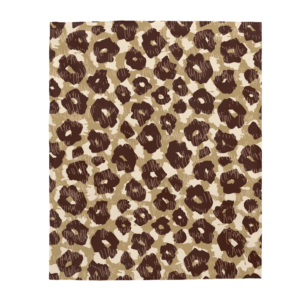 Velveteen Plush Blanket Leopard Pattern