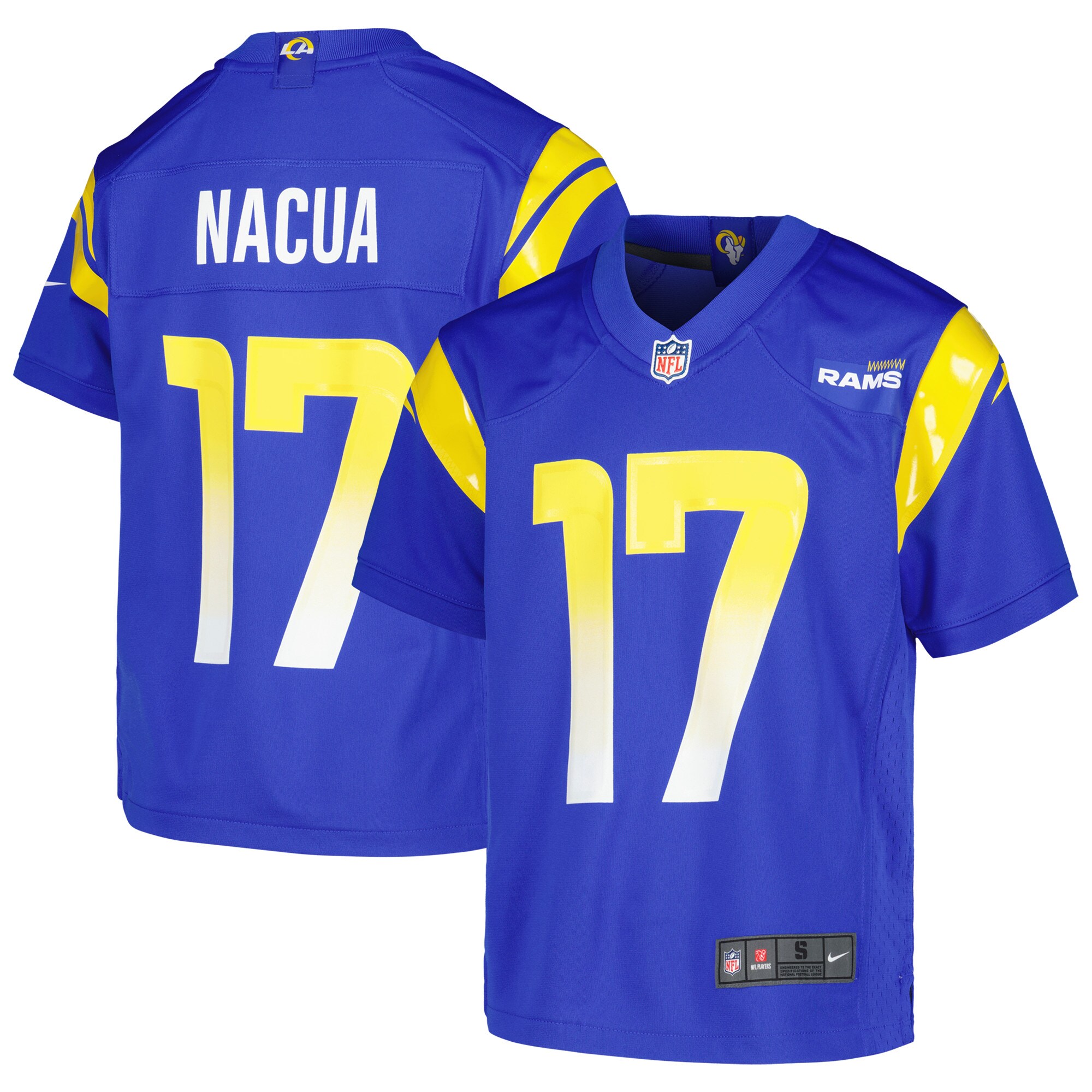 Puka Nacua Los Angeles Rams Youth Game Jersey – Royal