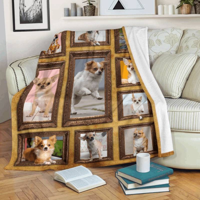 Cute Chihuahua Puppy CLP1612072TT Sherpa Fleece Blanket