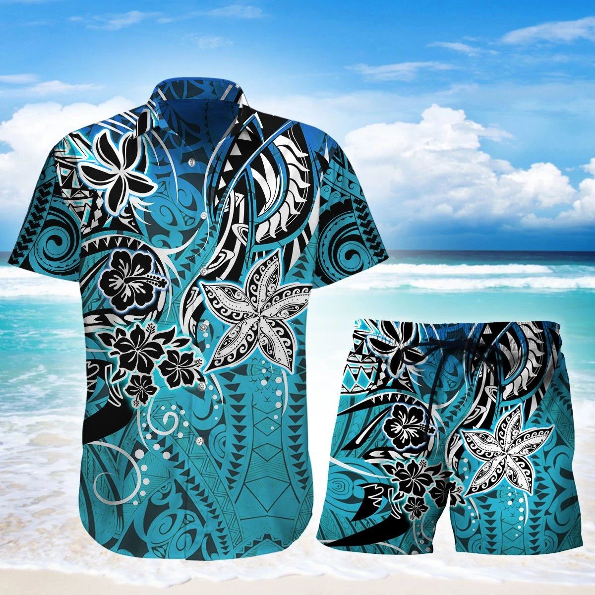 Amazing Polynesian Tattoo Hawaii Shirt Set Unisex Ha19104