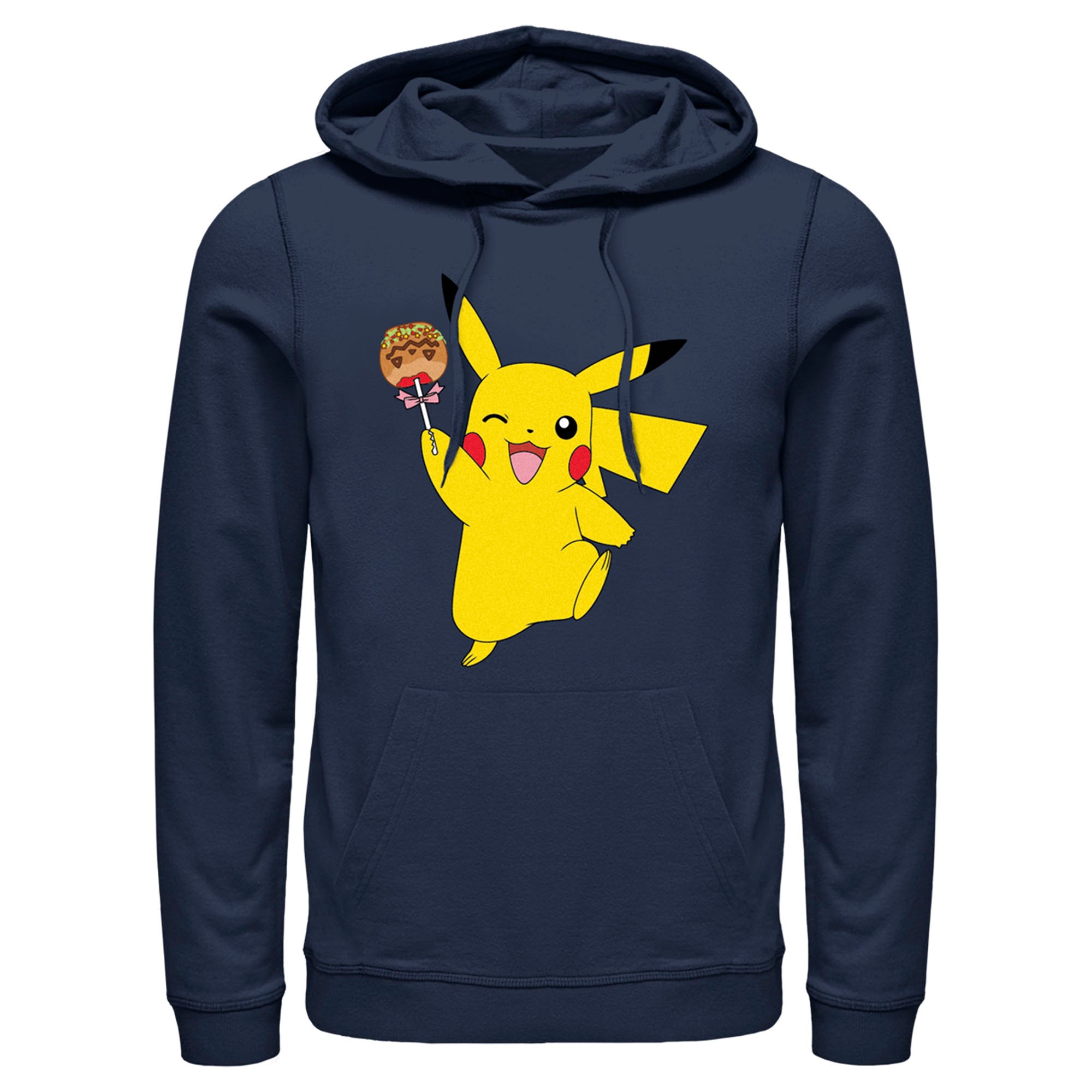 Men’S Pokemon Halloween Pikachu Jack-O’-Lantern Caramel Apple Pull Over Hoodie