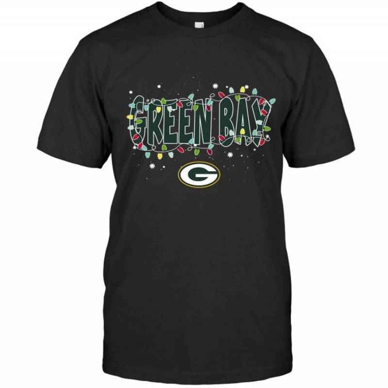 Green Bay Packers Christmas Fairy Lights T Shirt