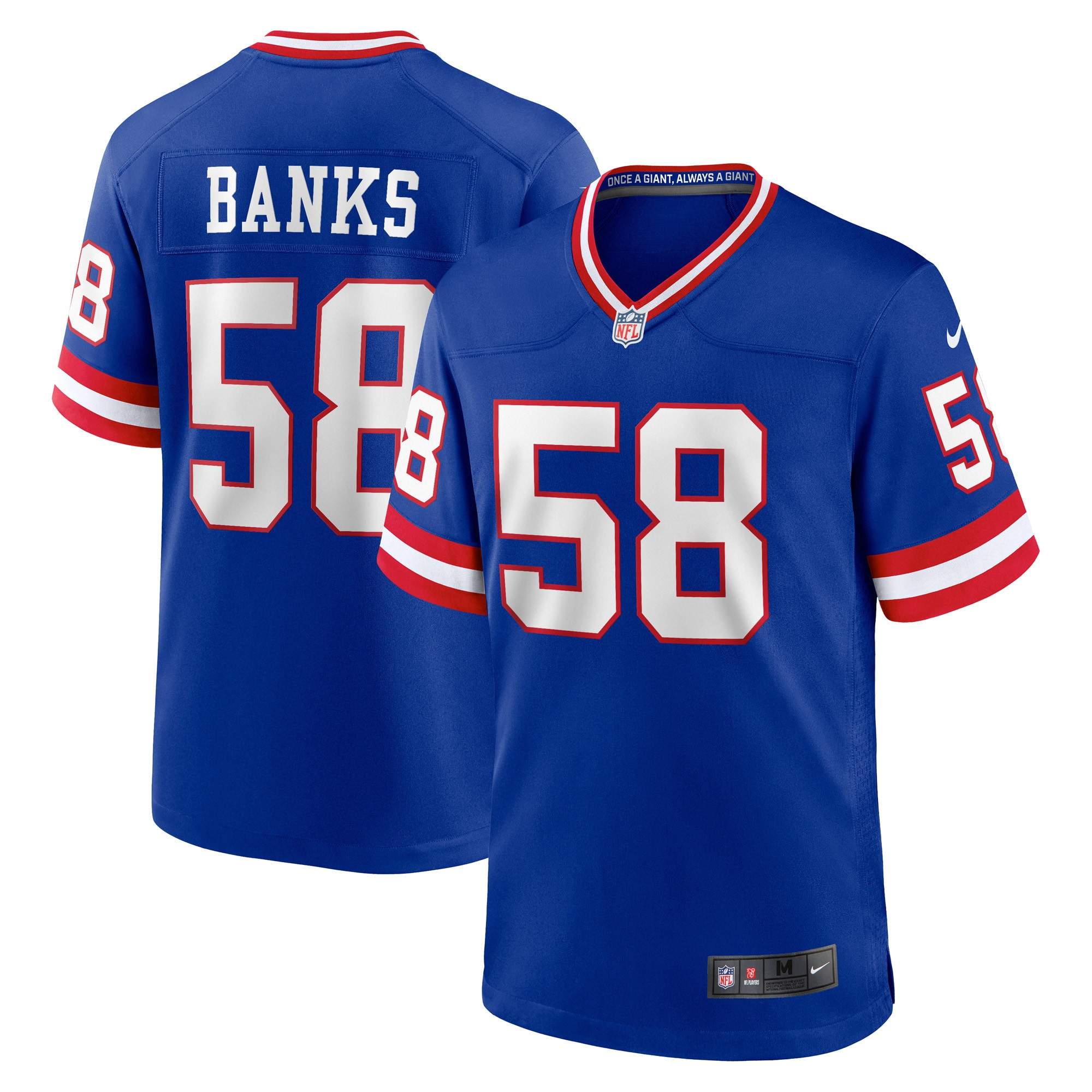 Carl Banks New York Giants Classic Retired Player Game Jersey – Royal NFL