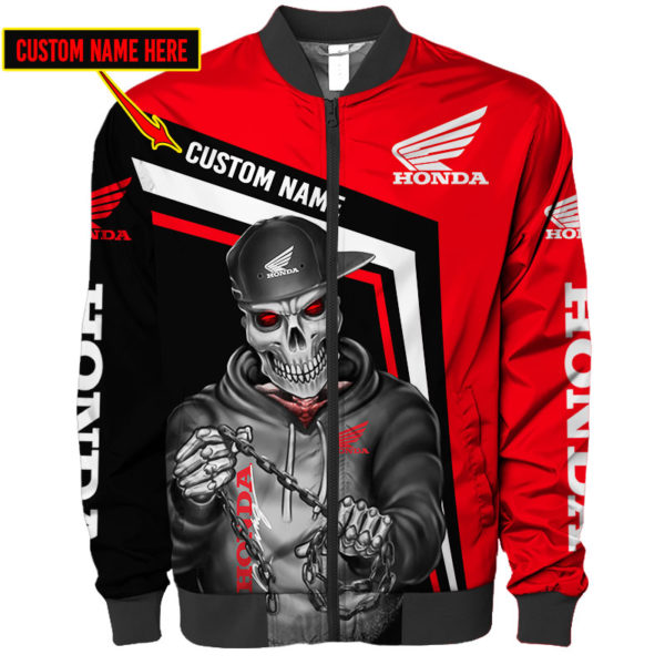 Custom Name Honda, Honda 3D Spring Autumn New Fashion Mens Casual Jacket Large Size Men Pilot Bomber Jacket Dh74