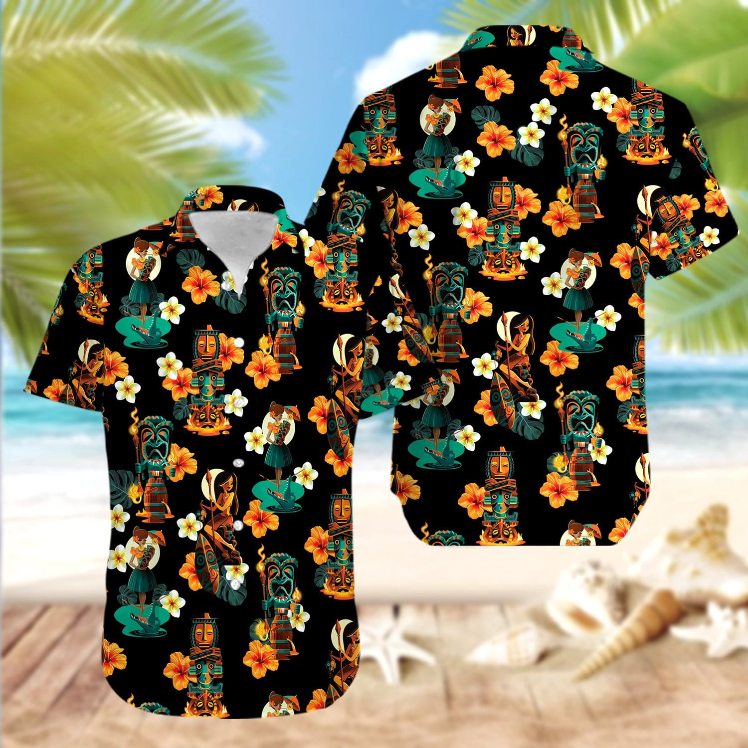 Hawaii Aloha Shirts Tiki Portraits Ha47186