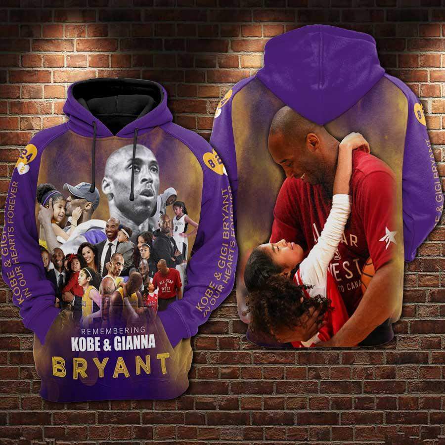 Kobe And Gigi Men/Women All-Over Print 3D Hoodie