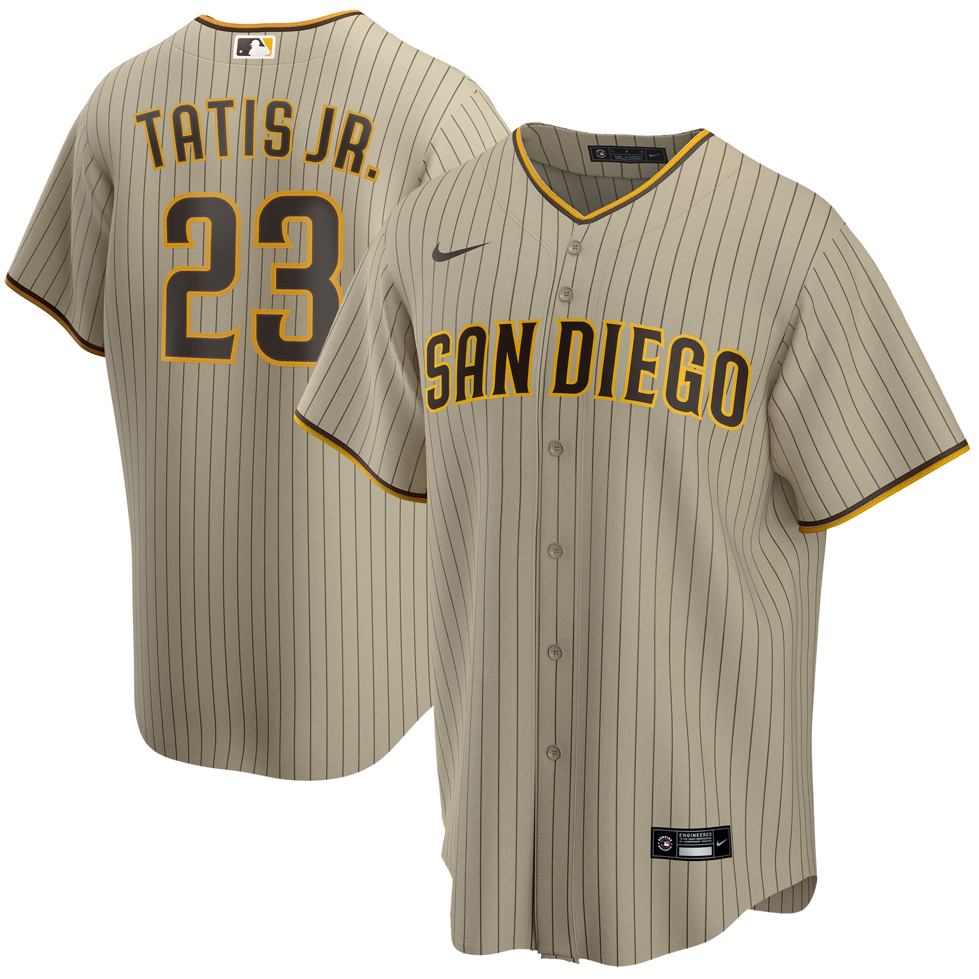 Fernando Tatis Jr. San Diego Padres Alternate Replica Player Jersey – Tan