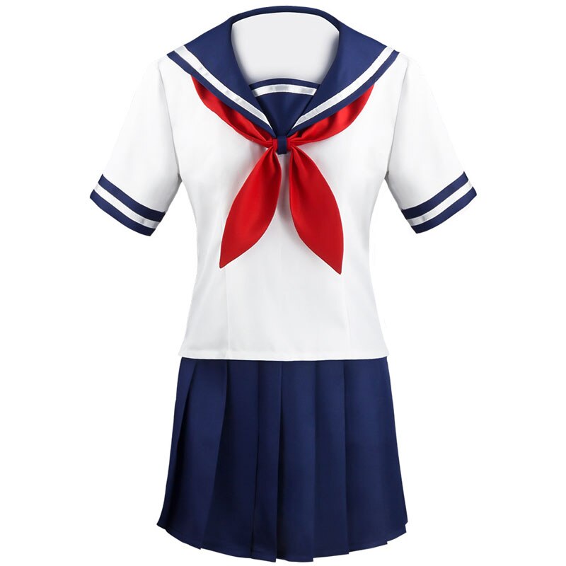 Anime Yandere Simulator Ayano Aishi Cosplay Costumes Girls School JK Uniform Women Dresses Full Sets Halloween Blue Sailor Suit alx