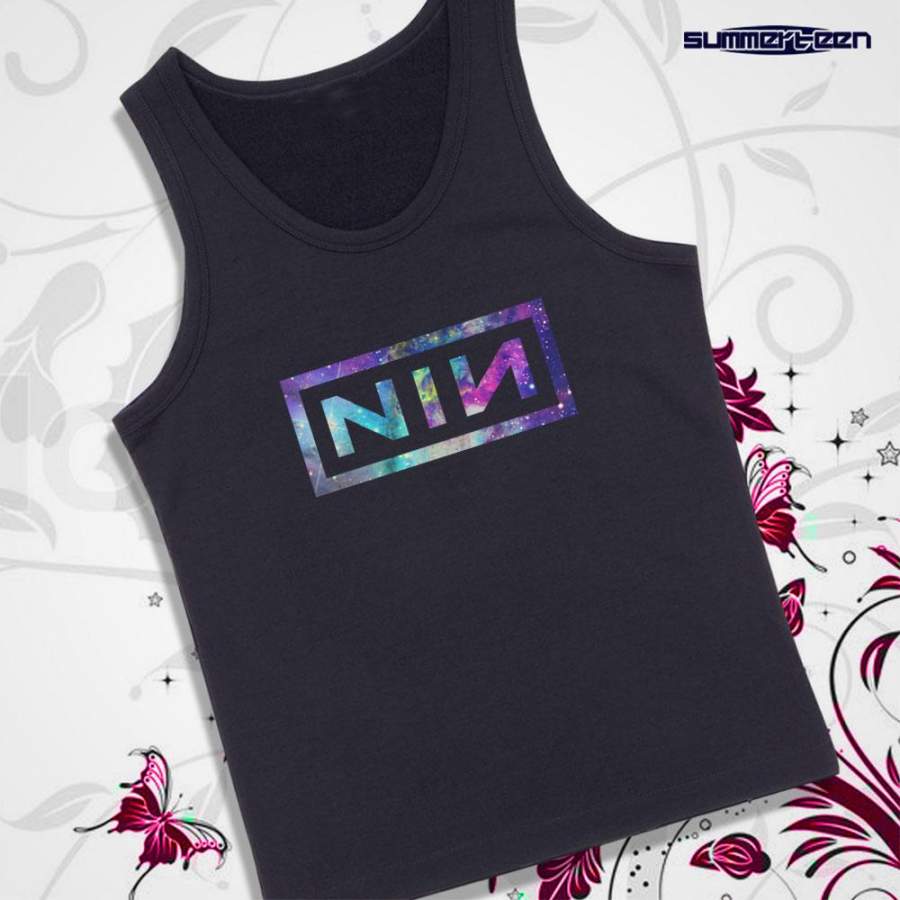 Nine Inch Nails Logo Galaxy Fox Men’S Tank Top T-Shirt