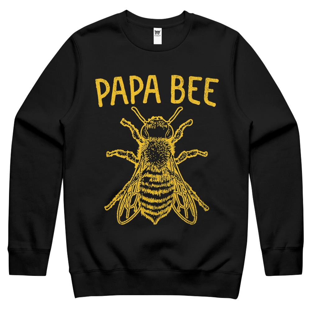 Mens Bee Papa Dad Father Keeper Keeping Apiarist Hive Gift Father’S Day Gift Crewneck Sweatshirt