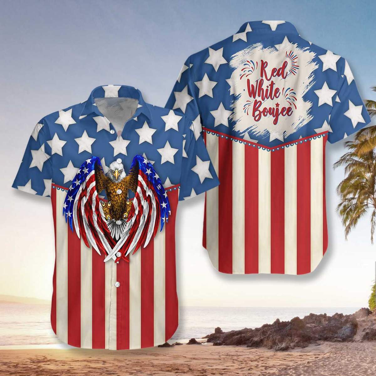 Apayprint Red White Boujee Hawaii Shirt Ha30763