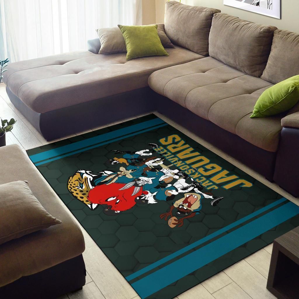 Looney Tunes Jaguars Team Rug Area Football Carpet Fan Gift