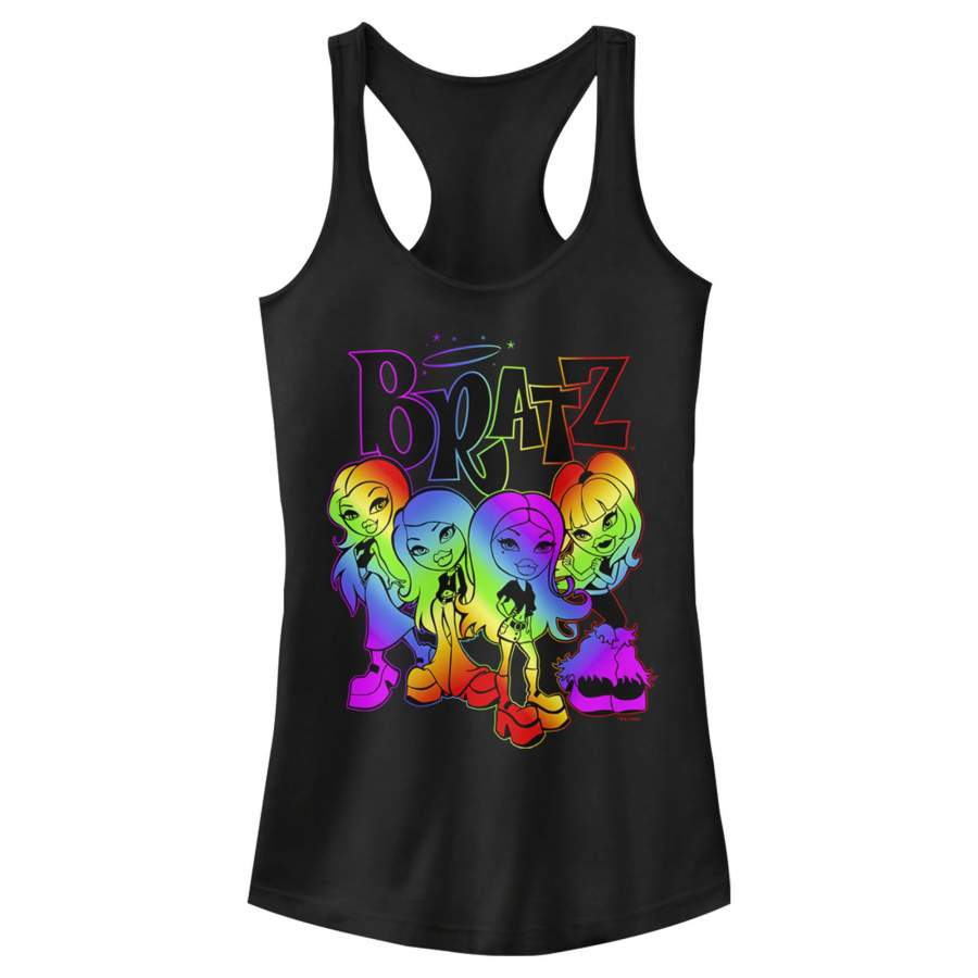 Bratz Junior’s Rainbow Dolls  Racerback Tank Black XS