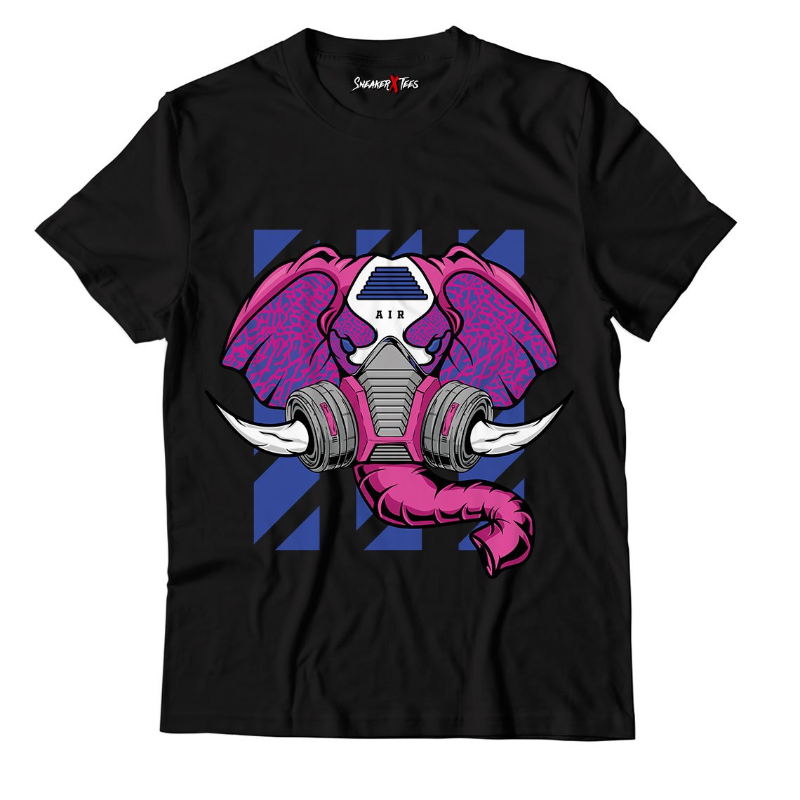 Gas Mask Elephant Unisex Tshirt Match Aj3 Gs Barely Grape