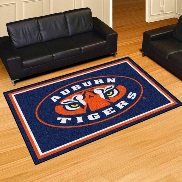 Auburn Tigers Area Rug, Football Team Logo Carpet, Living Room Rugs Floor Decor 19120713 T