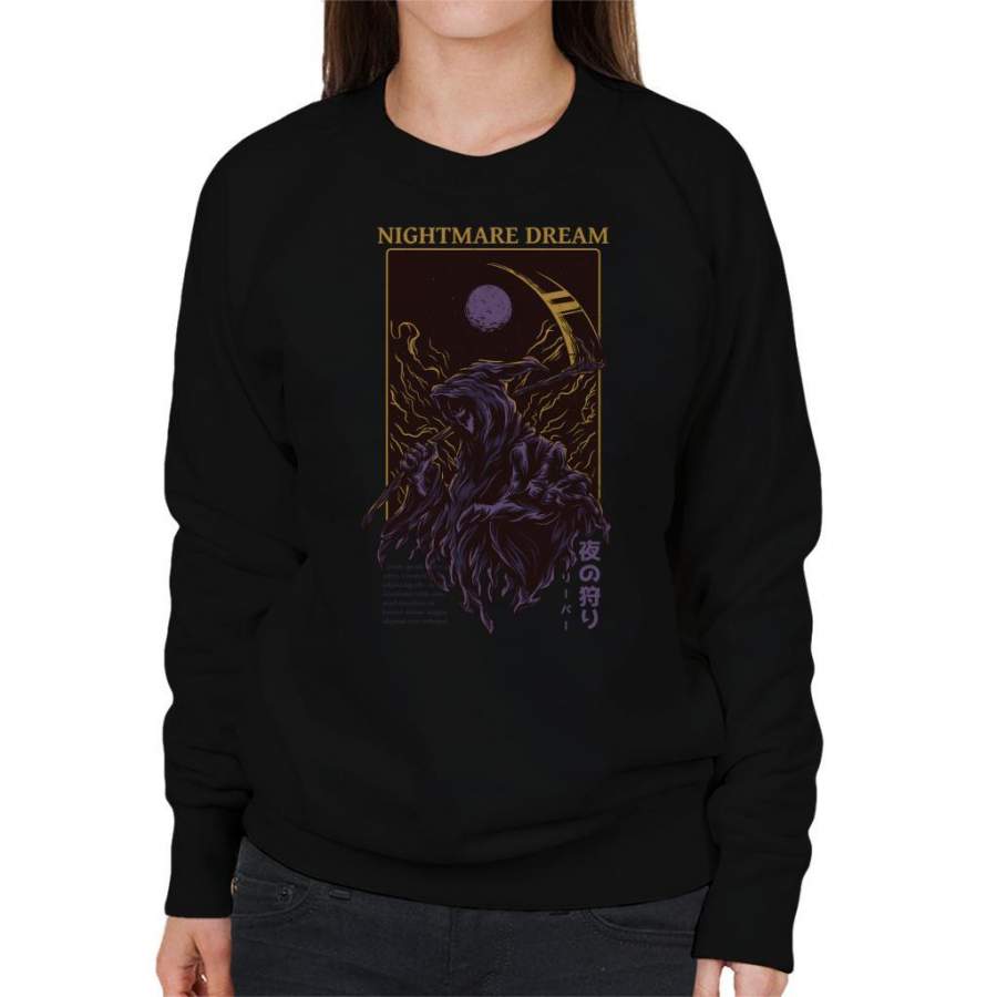 Nightmare Dream Grim Reaper Women’s Sweatshirt