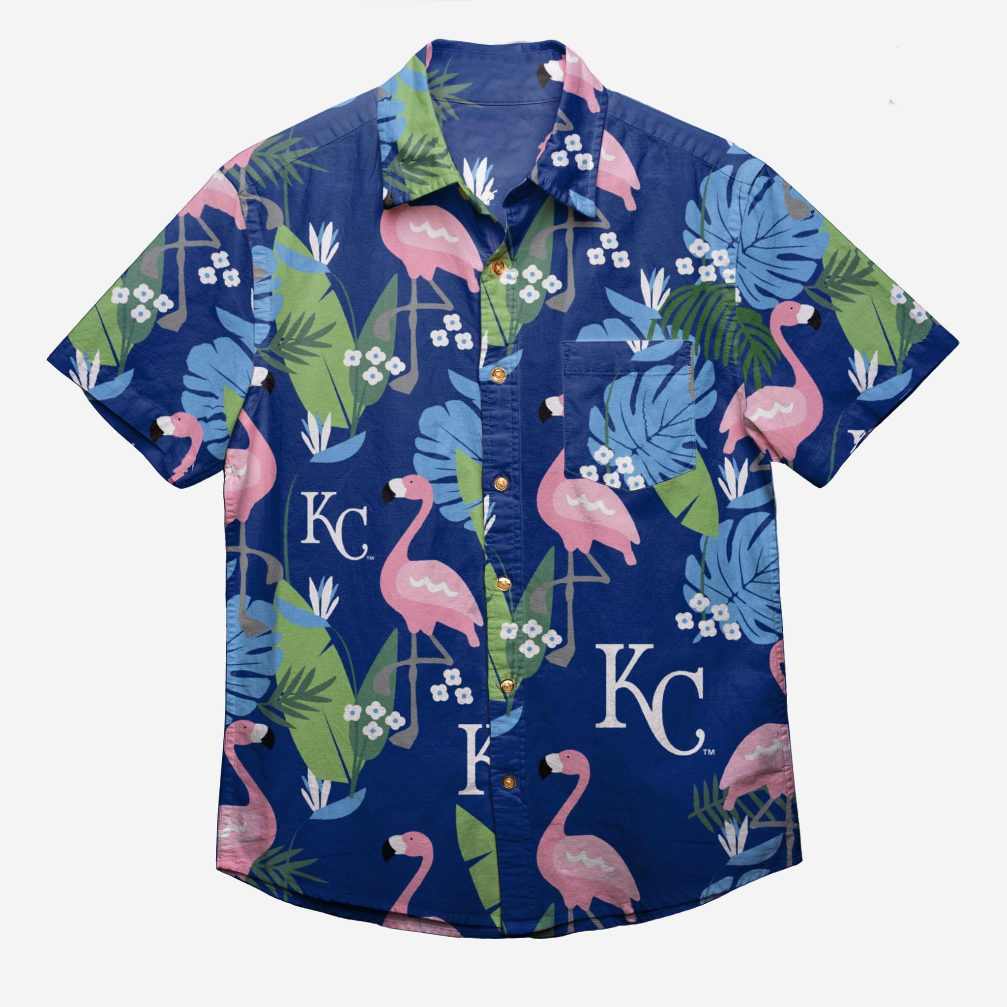 Kansas City Royals Floral Button Up Hawaii Shirt Ha66027