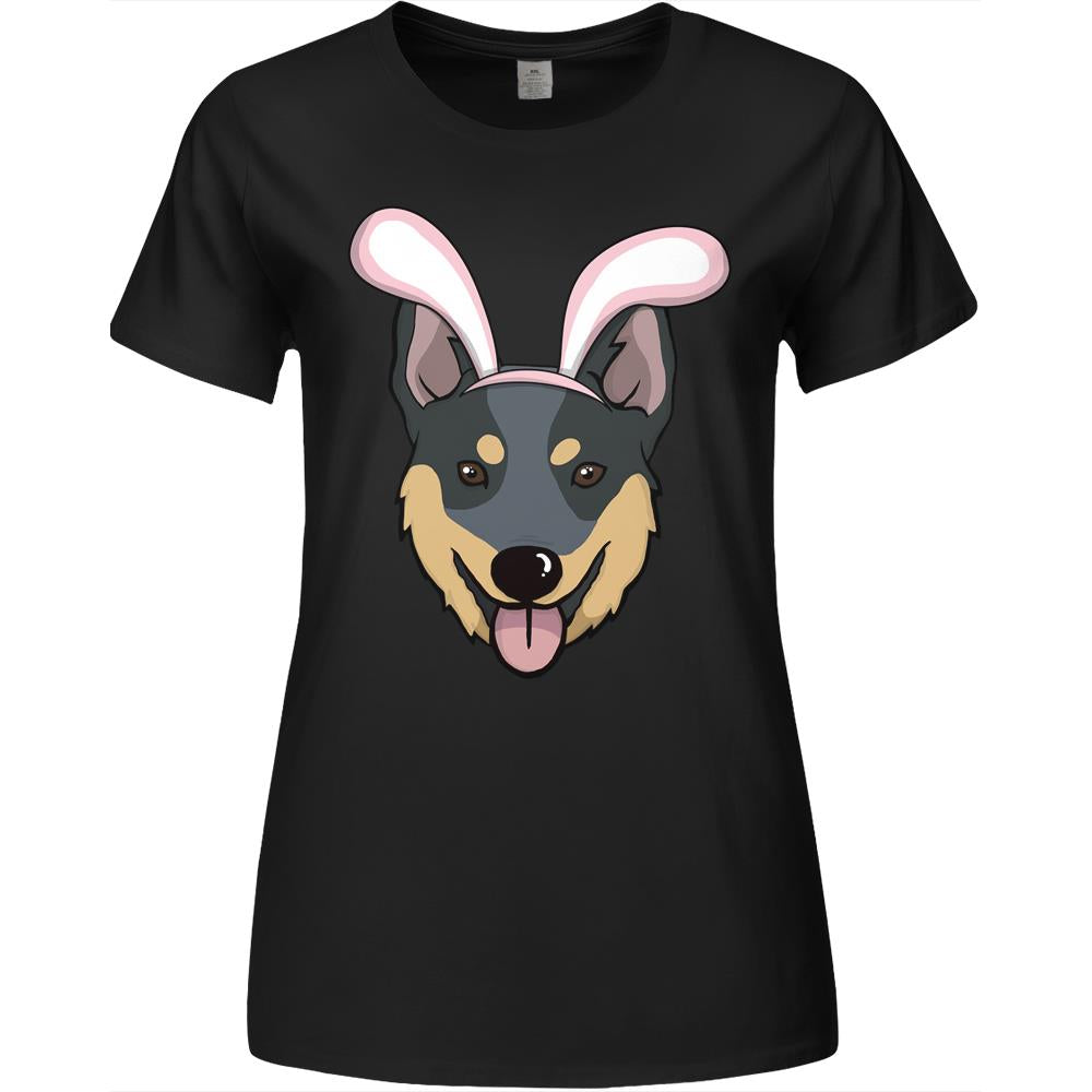 Cute Easter Australian Cattle Dog Bunny Ears Rabbit Premium Womens Tshirts