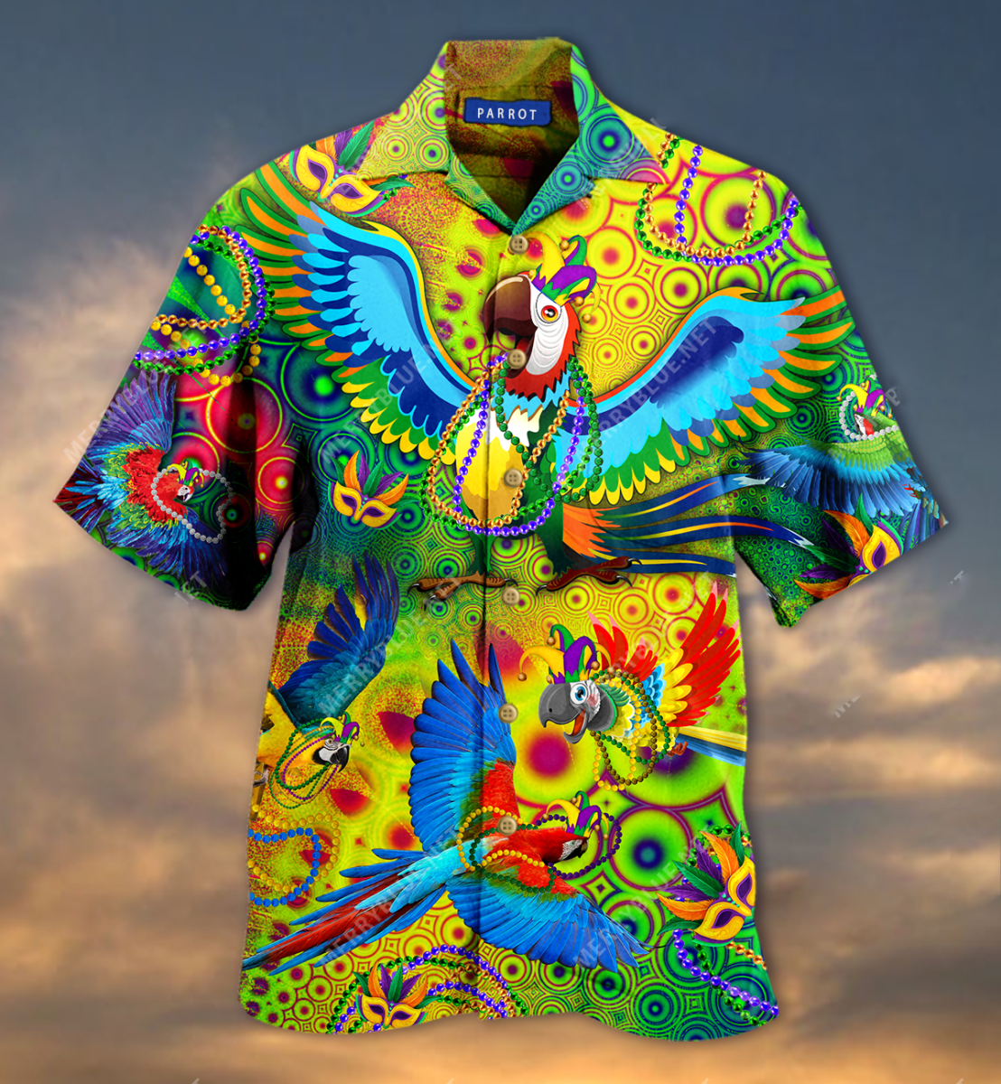 Parrot Mardi Gras Hawaii Shirt For Lovers Ha42097