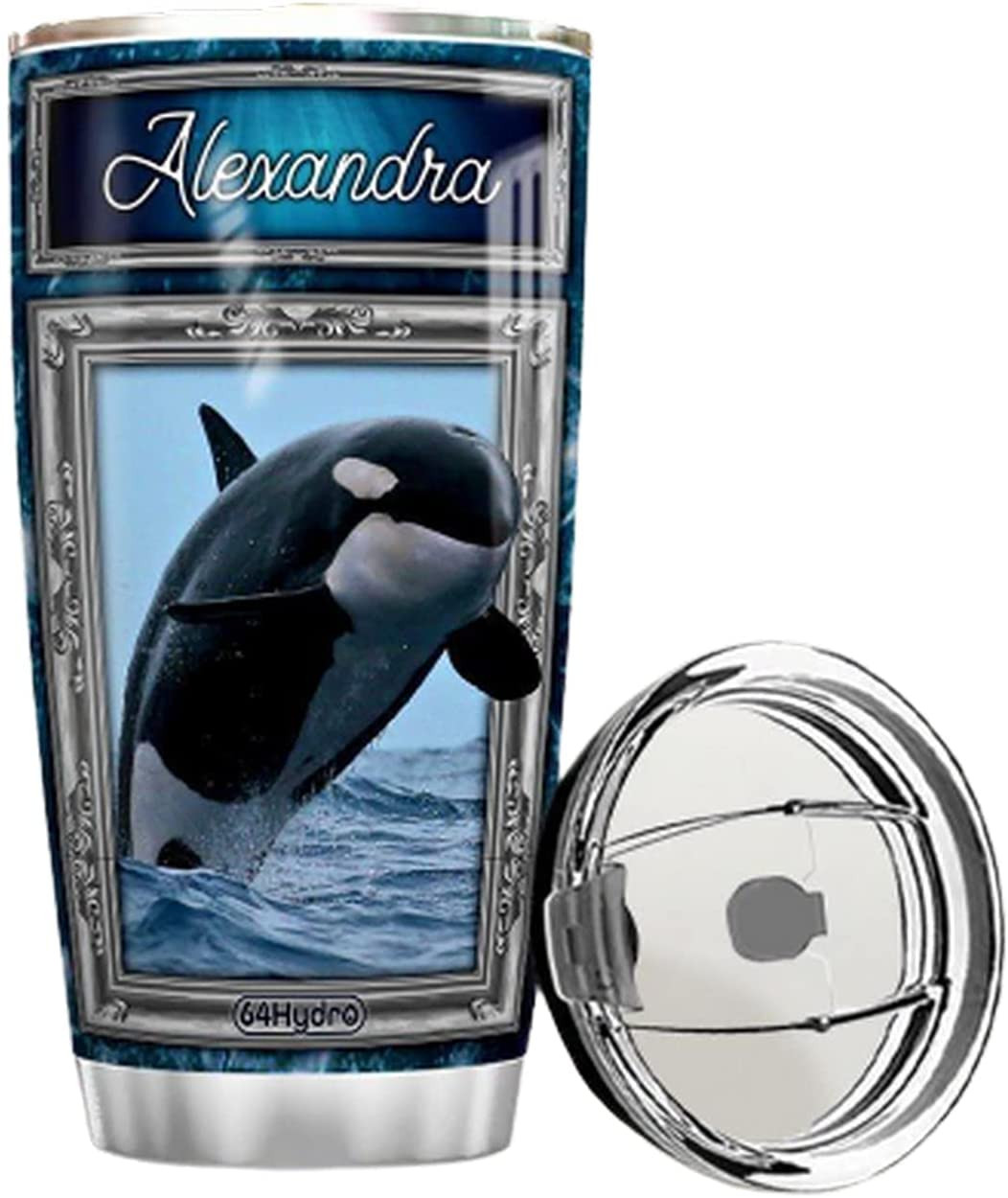 Personalized Stainless Steel Tumblers 20Oz 30Oz With Lid – Killer Whale Tumbler Cup With Lid Mug