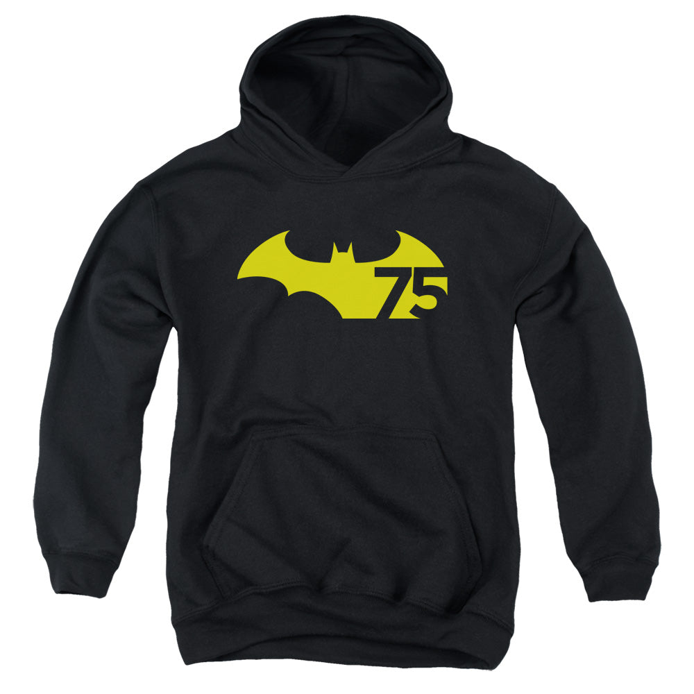 Batman 75 Logo 2 Kids Youth Hoodie Black